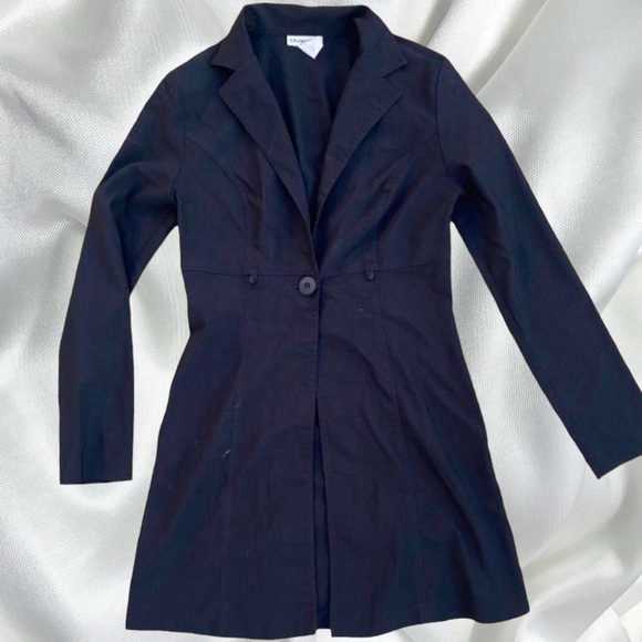 Vintage Y2k button lightweight collared coat - Picture 1 of 5